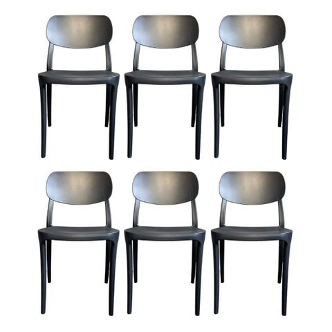 Kit 6 Cadeiras Nanna Empilhável em Polipropileno – Design Moderno para Sala, Cozinha ou Escritório -