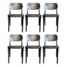 Kit 6 Cadeiras Nanna Empilhável em Polipropileno – Design Moderno para Sala, Cozinha ou Escritório - - 1