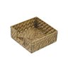 Porta Guardanapo Quadrado em Bambu e Rattan 15x15x6cm Full Fit 27157 - 1