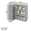Ver imagem 3 de Armário de Cozinha 94cm Canto Reto 1 Porta 1 Nicho Sophia Henn