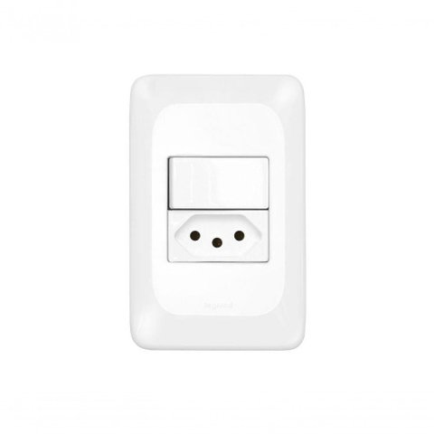 Interruptor Pial Pop Simples+tom 2p+t 10a 4x2 Lgx103 C/placa