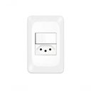 Ver imagem 1 de Interruptor Pial Pop Simples+tom 2p+t 10a 4x2 Lgx103 C/placa