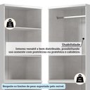 Ver mais imagens de Armário Multiuso 4 Portas 61,7cm 100% MDF Pupilo Espresso Móveis Branco/Brilho