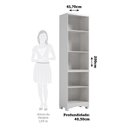 Ver imagem 3 de Armário Multiuso 4 Portas 61,7cm 100% MDF Pupilo Espresso Móveis Branco/Brilho