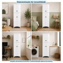 Ver imagem 5 de Armário Multiuso 4 Portas 61,7cm 100% MDF Pupilo Espresso Móveis Branco/Brilho