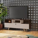 Ver imagem 4 de Rack para TV ate 49 Polegadas Avanço JCM Movelaria Café/Off White