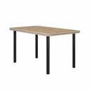 Ver imagem 2 de Mesa de Jantar 4 Lugares Retangular Base Pintura Tampo de MDP/BP Marrom/Mel