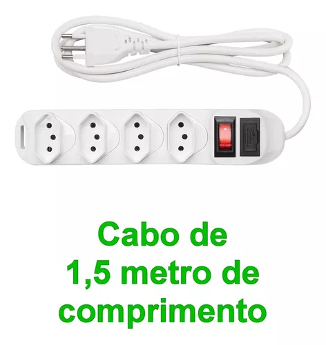 Protetor Eletrônico e Filtro de Linha Com 4 Tomadas Epe 1004 Branco Intelbras - 2