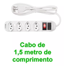Protetor Eletrônico e Filtro de Linha Com 4 Tomadas Epe 1004 Branco Intelbras - 2