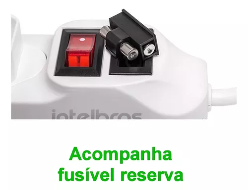 Protetor Eletrônico e Filtro de Linha Com 4 Tomadas Epe 1004 Branco Intelbras - 4