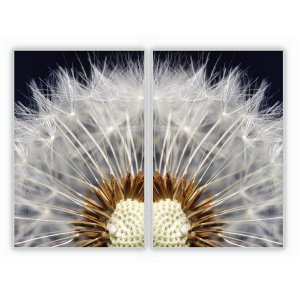 kit com 2 Quadros Decorativos Florais com Moldura e Vidro para Sala Quarto Escritório e Clínica 62x9
