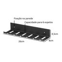Ver imagem 2 de Porta Espetos de Parede Preto Suporte Organizador Churrasco