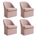 Ver imagem 1 de Kit 4 Poltronas Decorativas Malli Boucle - Pallazio Cor:Rosa