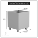 Ver imagem 4 de Baú Organizador de Brinquedos Mdf com Rodízios Plancasa:carvalho