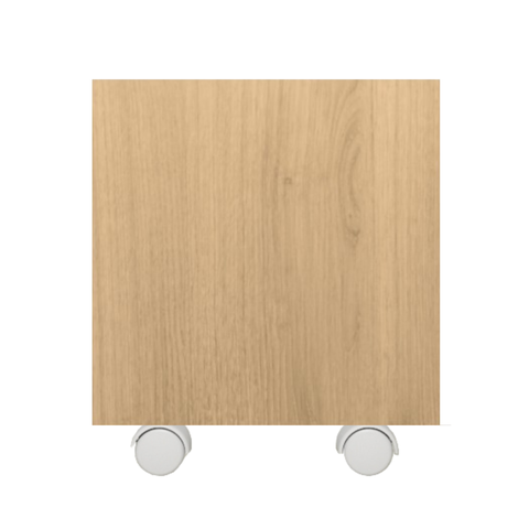 Baú Organizador de Brinquedos Mdf com Rodízios Plancasa:carvalho