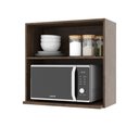 Ver imagem 3 de Armário Aéreo Modulado para Microondas Fidelitá Lisboa70cm 2 Portas Noce/off-white