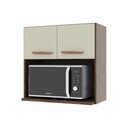 Ver imagem 2 de Armário Aéreo Modulado para Microondas Fidelitá Lisboa70cm 2 Portas Noce/off-white