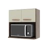 Armário Aéreo Modulado para Microondas Fidelitá Lisboa70cm 2 Portas Noce/off-white - 2