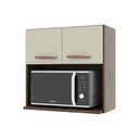 Ver imagem 2 de Armário Aéreo Modulado para Microondas Fidelitá LISBOA70CM 2 Portas Noce/Off-White