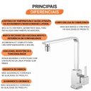 Ver imagem 3 de Torneira Monocomando Cozinha Bancada Athena Slim 27034 Meber - Cromado