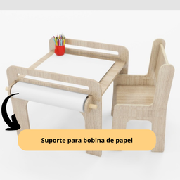 Mesa e Cadeira Infantil Educativa Evolutiva Montessori -cool - Sal Rosa - 4