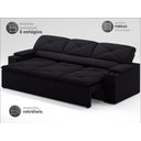 Ver imagem 2 de Sofá com Porta Copos Retrátil e Reclinável Pop 2,05m Velosuede Preto - Netsofas