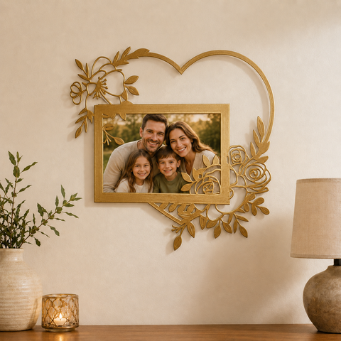 Moldura Porta Retrato Foto Decorativa 10x15:Dourado