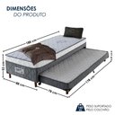 Ver imagem 3 de Cama Box Solteiro com Cama Auxiliar 100% Poliéster 88x52cm Vitta América Colchões