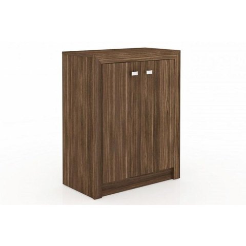 Balcão de Escritório ME4103 c/ 2 Portas Nogal - Tecno Mobili