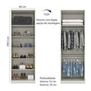 Ver imagem 2 de Guarda Roupa Roupeiro Módulo 02 Portas Seletto MC08 Areia Jequitibá Henn