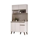 Ver imagem 1 de Armário de Cozinha Compacta Atlanta Jolie 2 Portas 1 Gaveta 105cm Branco Móveis Carraro