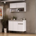 Ver imagem 2 de Armário de Cozinha Compacta Atlanta Jolie 2 Portas 1 Gaveta 105cm Branco Móveis Carraro