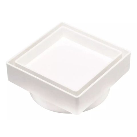 Ralo Oculto Pvc Branco Sifonado 15x15 Saída 100/150mm Vila