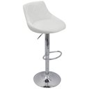 Ver imagem 2 de Kit 6 Banquetas Milano Carmel Estofada Giratória C/ Regulagem - Branco