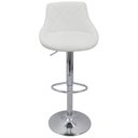 Ver imagem 3 de Kit 6 Banquetas Milano Carmel Estofada Giratória C/ Regulagem - Branco