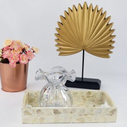 Bandeja Decorativa Retangular de Madrepérola - 24x13cm MEK - 5