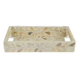Bandeja Decorativa Retangular de Madrepérola - 24x13cm MEK - 1