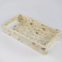 Bandeja Decorativa Retangular de Madrepérola - 24x13cm MEK - 2