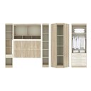 Ver imagem 2 de Guarda Roupa de Canto Casal 8 Portas 4 Gavetas com Cabeceira Master Luciane Móveis