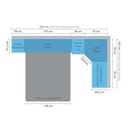 Ver imagem 3 de Guarda Roupa de Canto Casal 8 Portas 4 Gavetas com Cabeceira Master Luciane Móveis