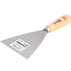 Espátula betumadeira aço carbono 4" 10cm cabo madeira Nove54