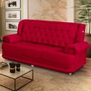 Ver imagem 1 de Sofá 2,00m 3 Lugares Suede Filadélfia Vermelho