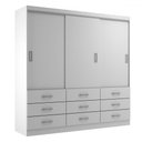 Ver imagem 3 de Guarda-roupa Casal Honduras 3 Portas 9 Gavetas Branco - Pnr Móveis