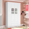Roupeiro Alvin Com 4 Portas E 2 Gavetas J E A Moveis Branco - 3
