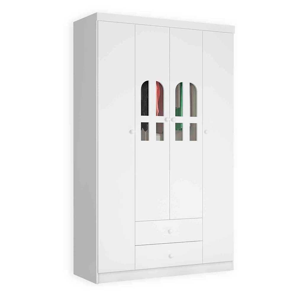 Roupeiro Alvin Com 4 Portas E 2 Gavetas J E A Moveis Branco