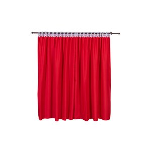 Cortina 2,00 M X 1,50 M com Passa Varão de Renda:vermelho