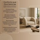 Ver imagem 6 de Poltrona Giratória que Balança Eduarda Orgânica Redonda Veludo