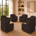 Ver imagem 1 de Kit 6 Poltrona Decorativa para Sala de Espera Mila Recepção Escritório Consultório Corino