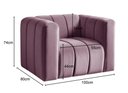 Ver imagem 3 de Poltrona Mona Cor:Veludo Roxo 380