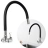 Torneira Gourmet Cozinha Parede Flexível Articulada com Borracha Preta e Base Metalica - 1